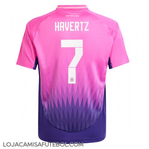 Camisa de Futebol Alemanha Kai Havertz #7 Equipamento Secundário Europeu 2024 Manga Curta